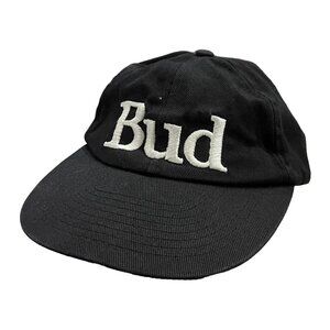 Vintage Budweiser Bud King Of Beers Hat Cap Strap Back Mens One Size Black 90s